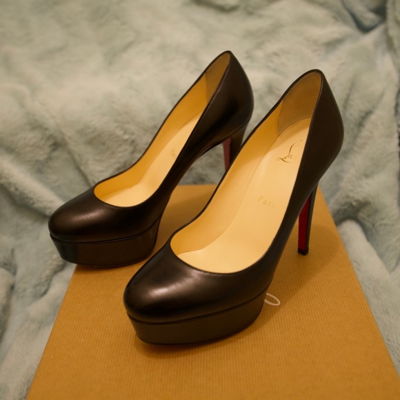 Christian Louboutin Bianca 120 Black Leather Pumps - Picture 2 of 7